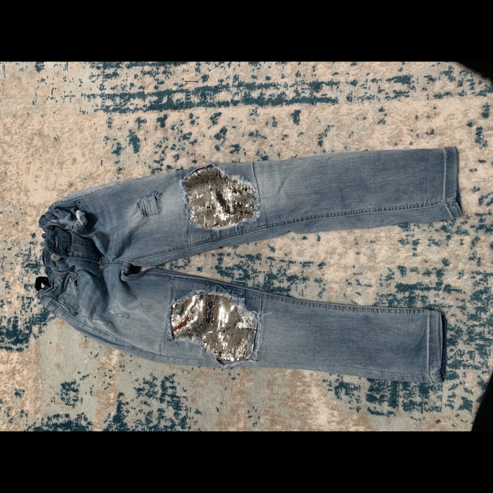 Reverse Sequence Patch Jeans